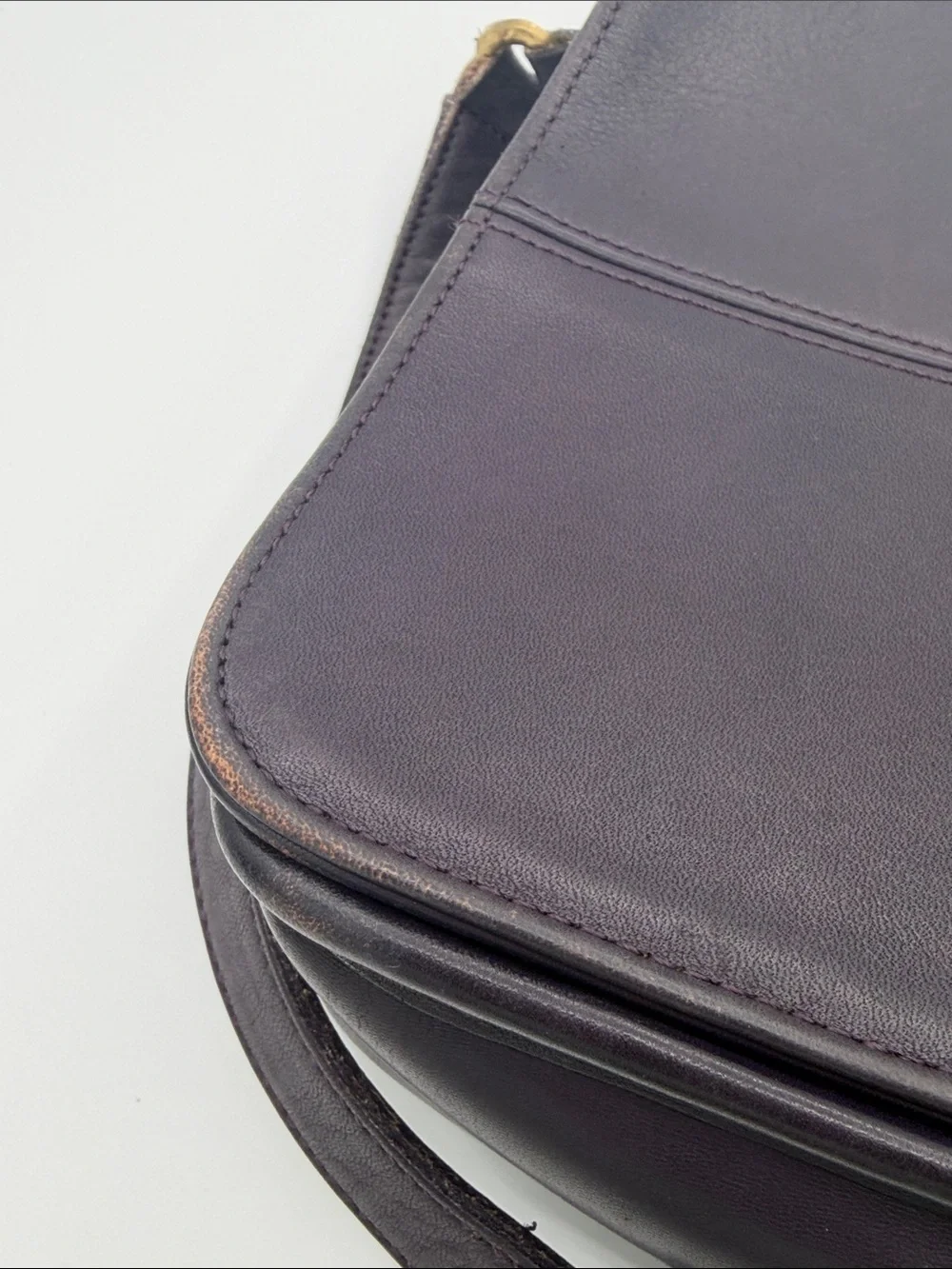 Coach Vintage Tribeca Leather Crossbody Bag Ink Purple